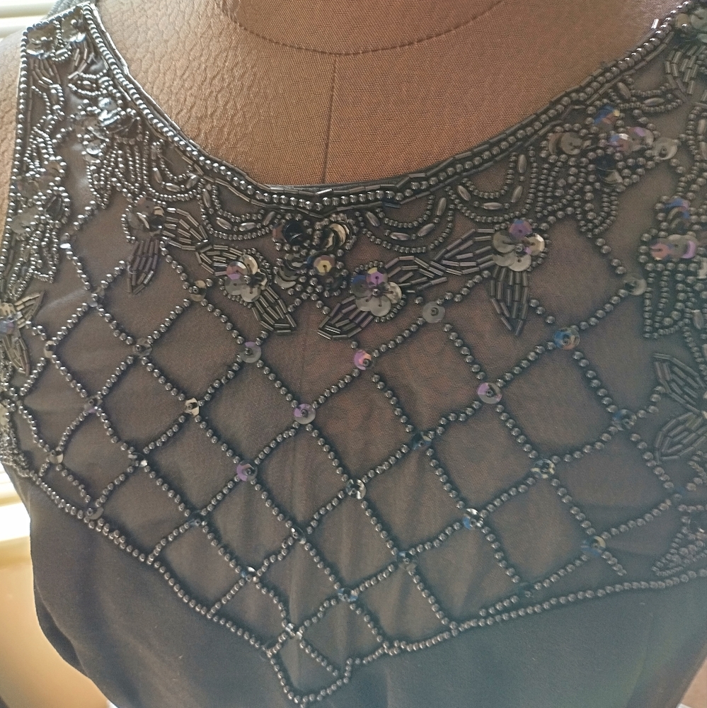 Black Sequence Top Dress - image 3